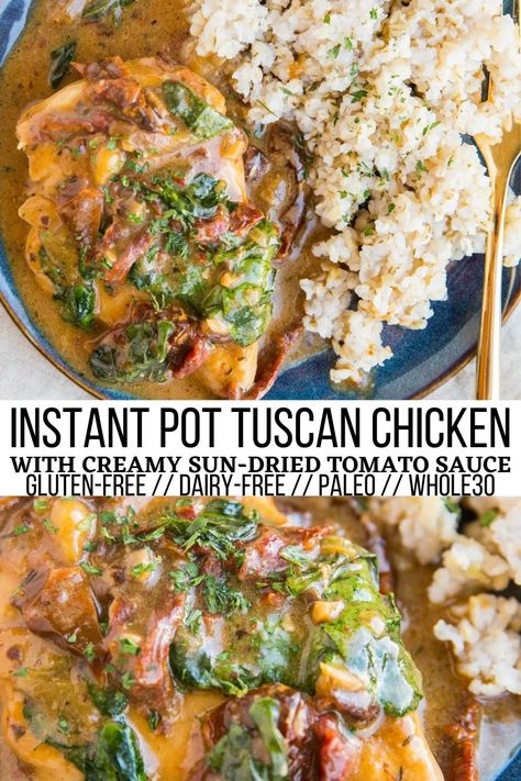 Instant Pot Chicken Recipes Gf Df, Whole 30 Instant Pot Chicken, Instant Pot Recipes Paleo Whole 30, Instapot Paleo Meals, Sun Dried Tomato Chicken Instant Pot, Instapot Chicken Recipes Gluten Free, Instapot Chicken Recipes Dairy Free, Instapot Recipes Dairy Free, Healthy Dairy Free Instant Pot Recipes