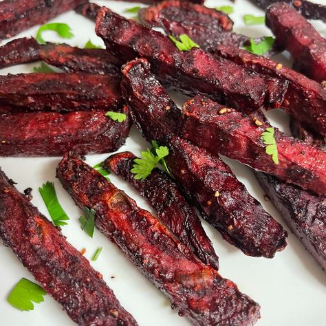 Air Fryer Beetroot - Swaadista Beet Fries Air Fryer, Fried Beets Recipe, Fried Beets, Air Fryer Beets, Beet Fries, Hobo Dinner, Chili Paneer, Cultural Foods, Beet Chips