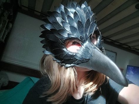 Bird Therian Mask, Beak Mask, Raven Mask, Crow Mask, Crow Costume, Bird Masks, Dragon Puppet, Bone Jewelry, Halloween 2024