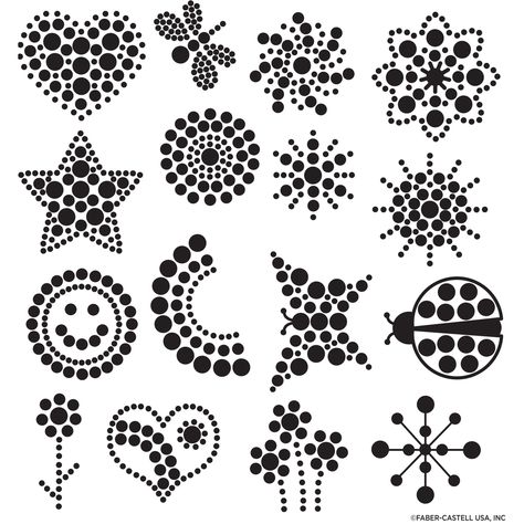 Buy the Creativity for Kids® Mandala Dot-a-Rock Painting Kit at Michaels. com. Creating dot designs is an easy painting technique that improves hand-eye coordination and fine motor skills. Use a special dotters to paint and dot your design to create amazing artwork. Design 10 pieces of artwork with this complete art set. Creating dot designs is an easy painting technique that improves hand-eye coordination and fine motor skills. Details: Includes assorted colors 2'' x 9.63'' x 9.75'' (2cm x 24.5 Mandalas, Rock Painting Dots Easy, Dot Art Beginner, Dot Mandala Art Easy, Mandela Dot Art Patterns, Simple Dot Painting, Dot Painting Easy, Dot Painting For Kids, Dot Rock Painting