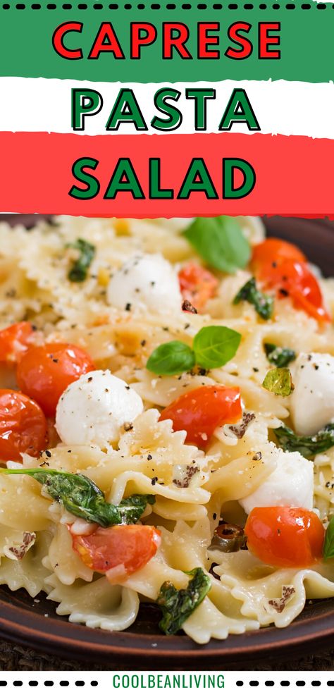 Caprese Bowtie Pasta Salad, Pasta Salad With Farfalle, Pasta Salad Farfalle, Italian Bow Tie Pasta Salad, Pasta Salad With Fresh Mozzarella, Spinach Mozzarella Salad, Now Tie Pasta Salad, Bow Tie Pasta Salad Italian Dressing, Farfalle Pasta Recipes Cold