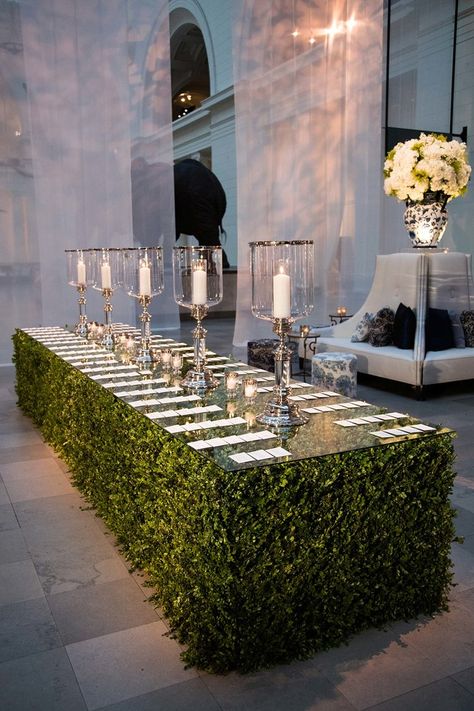 A Magical Night at the Museum — Birch Design Studio House Event Decor, Greenery Decor Party, Wedding 2023 Decor, Unique Table Arrangements For Wedding, Large Scale Event Decor, Outdoor Party Entrance, High End Party Decor, Event Dinner Ideas, Event Design Inspiration Decor