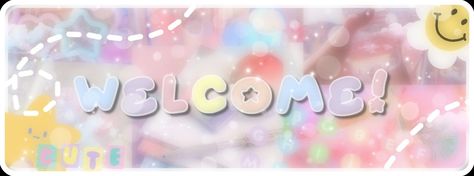 TEXT WELCOME FOR YT ! Youtube Banner Kawaii, Intro Soft, Kawaii Banner, Rainbow Ruby, Pastel Kidcore, Welcome Banners, Video Design Youtube, Free Banner, Cute Laptop Wallpaper