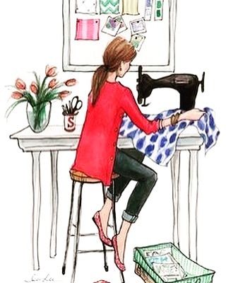 Mend Not Spend. Save Money, Work Less, Have More Time. Heather Stillufsen, Sew Ins, 자수 디자인, Sewing Art, 로고 디자인, Sewing Room, Fashion Sketches, Fashion Drawing, Craft Room