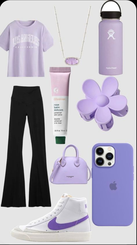 Cute Middle School Outfits, Preppy Outfits For School, Purple Outfit, Preppy Inspiration, Preppy Summer Outfits, Casual Preppy Outfits, Purple Outfits, Trendy Outfits For Teens, Cute Lazy Day Outfits