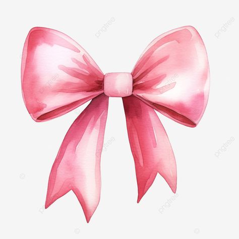 Pink Cartoon Paintings, Pretty Pink Paintings, Pink Bow Clipart, Bow Painting Easy, Pink Bow Painting, Cute Pink Drawings, Pink Bow Drawing, Pink Bow Cartoon, Pink Drawing Ideas