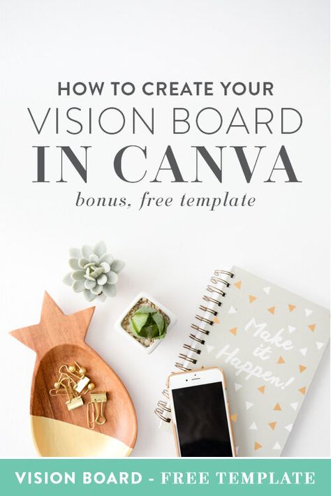 How to Create Your Vision Board in Canva — Boss Project Create Vision Board, Manifest Instantly, Free Vision Board Template, Free Vision Board, Vision Board Diy, Vision Board Template, Vision Board Examples, Business Model Canvas, Vision Board Wallpaper