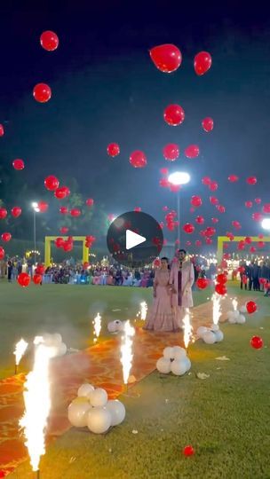 Sangeet entry idea with balloons! 🧡 | By WeddingBazaarFacebook Sangeet Entry Ideas, Balloon Entry, Sangeet Entry, Entry Idea, Entry Styling, Bride Entry, Entry Ideas, Wedding Plan, Plan Ideas