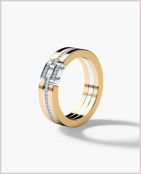 Flat Wedding Band, Mens Ring Designs, Wedding Band Styles, Gents Ring, Mens Engagement, Men Diamond Ring, Gold Rings Fashion, Gold Ring Designs, Diamond Jewelry Designs