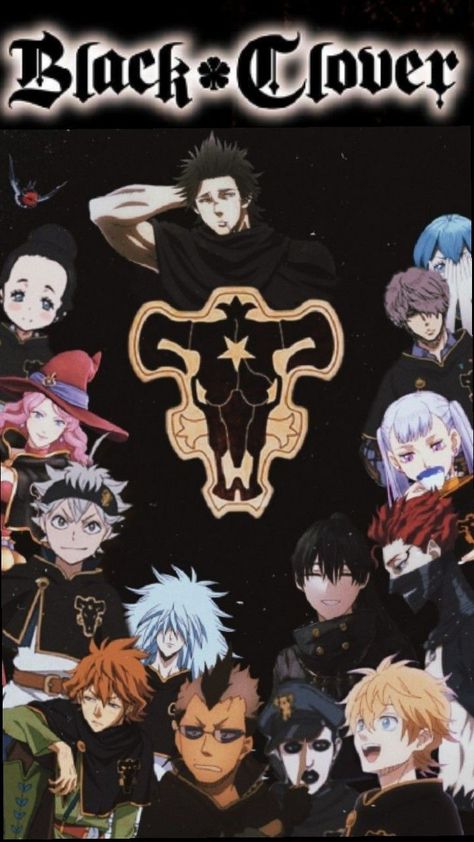 Anime Black Clover Wallpaper, Black Bulls Black Clover Members, Black Bull Wallpaper, Black Clover Squad, Black Clover Lockscreen, Black Bulls Wallpaper, Black Clover Black Bulls Squad, Asta Black Clover Wallpaper, Black Clover Black Bulls