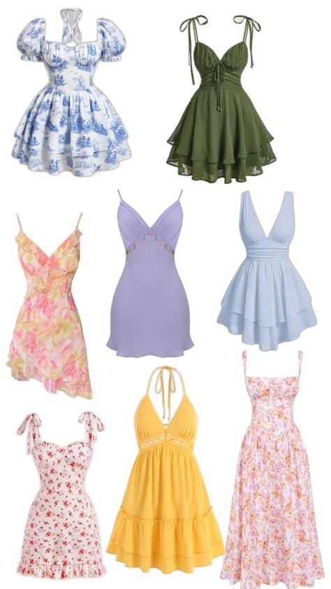 Pretty Dresses Elegant, Flowy Outfit, Summer Dresses Floral, Cute Dresses Casual, Dresses Pastel, Dresses Date, Dresses Feminine, Dresses Everyday, Pastel Dresses