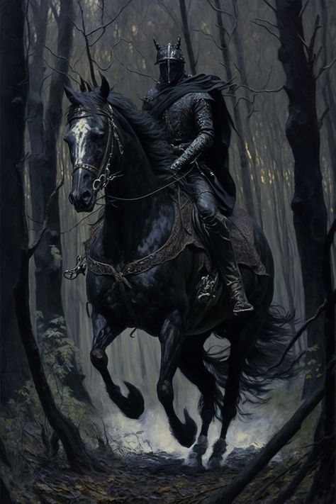 Dark Knight Wallpaper, Knight On Horse, Far From The Tree, Grim Reaper Art, Dark Art Photography, Gothic Fantasy Art, Swords Medieval, Knight Art, Dark Phone Wallpapers