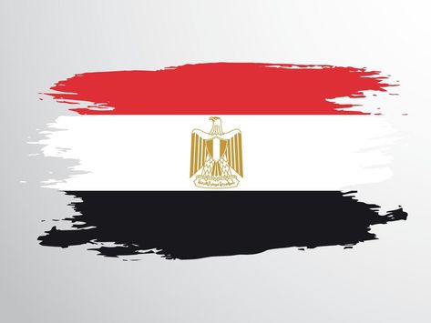 Vector flag of Egypt painted with a brush Flag Of Egypt, Ancient Egypt Crafts, Egypt Wallpaper, Egyptian Flag, Egypt Crafts, Egypt Poster, Egypt Flag, Flag Background, Cityscape Photos