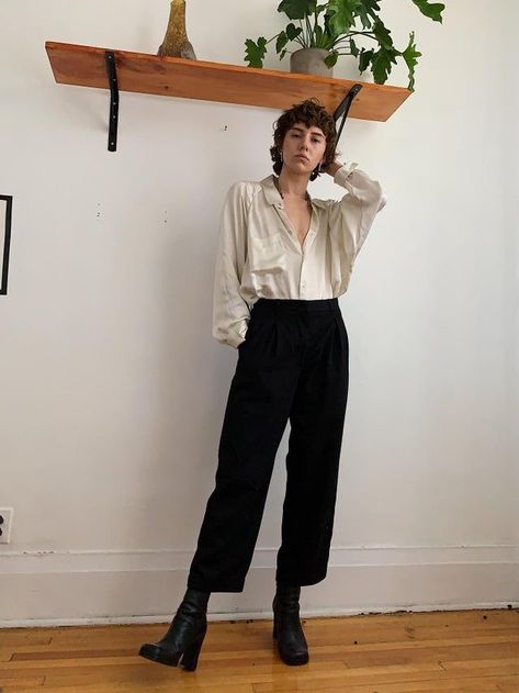 New Years Outfit Masc, Fancy Androgynous Outfits, Gay Formal Outfit, Androgynous Femme Fashion, Androgynous Formal Outfits, Fancy Masc Outfits, Androgynous Summer Fashion, Queer Masc Fashion, Masc Femme Outfits