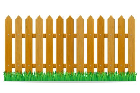 Fence Clipart, Backyard Fence, Fish Drawings, Autocad Drawing, Backyard Inspo, Backyard Fences, Wooden Fence, Fencing, Vector Photo