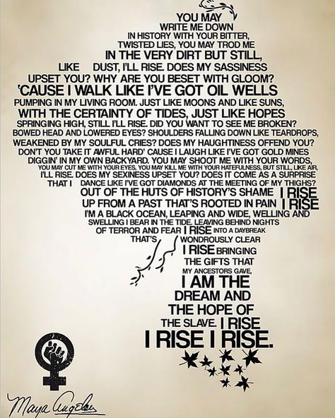 Temi on Instagram: “I first read this poem “And Still I Rise” when I bought the  4 box collection of Maya Angelou’s works in high school.  I was rooted to each…” And Still I Rise Maya Angelou, And Still I Rise, Still I Rise Maya Angelou, I Rise Maya Angelou, Maya Angelou Inspirational Quotes, Class Quotes, Rise Quotes, Literature Posters, Plant Styling