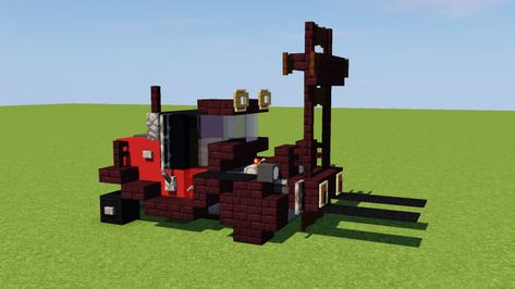 Minecraft Forklift, Helicopter Minecraft Build, Minecraft Elevator Tutorials, Minecraft Elevator, Ford Motorhome, Lego Forklift Instructions, Minecraft Car, Minecraft City Buildings, Minecraft Modern