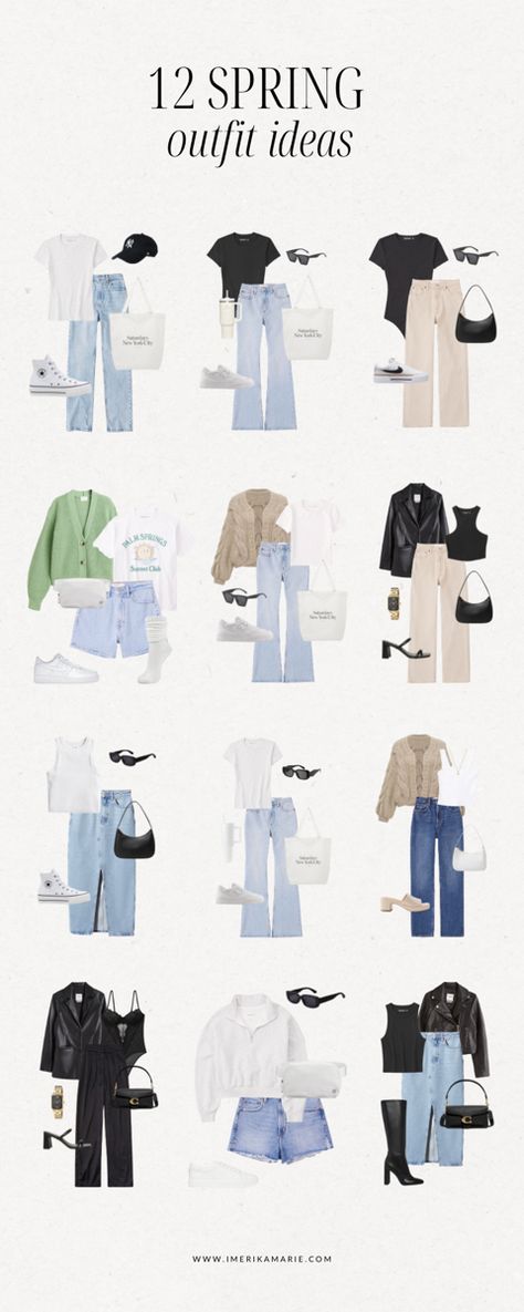 spring outfits Outfit Ideas With Basics, Cute Outfits Spring Aesthetic, Wardrobe Spring 2024, Outfit Ideas For Spring 2024, Spring Ootd 2024, Ootd For School Casual, Clean Girl Spring Outfits, Trendy Outfits Spring 2024, Trendy Outfits 2024 Spring