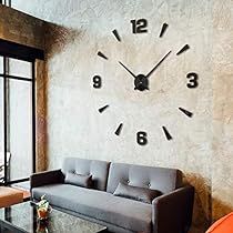 Big Wall Clocks, Modern Industrial Decor, Bedroom Wall Clock, 3d Wall Clock, Diy Wall Clock, Mirror Wall Clock, Diy Clock Wall, Kitchen Wall Clocks, Popular Decor