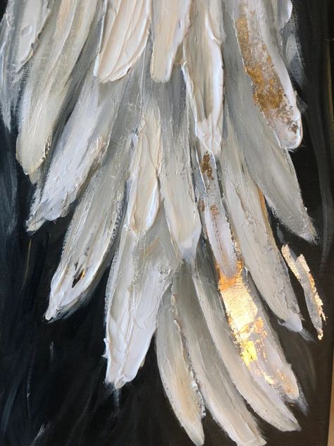 Wings Painting, Angel Wings Painting, Angel Wings Art, Textured Paint, Angel Drawing, Wings Art, Angel Aesthetic, Angel Painting, Angel Art