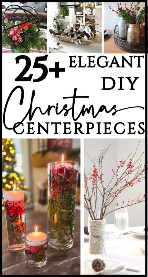 Looking for Christmas decor table? Here are 25+ sophisticated & cozy Christmas DIY centerpieces! These gorgeous Christmas table decorations are great for a party or your home dining table! You'll see modern Christmas decor ideas as well as rustic and traditional! Many of these elegant DIY Christmas centerpieces are cheap yet classy! You'll love these Christmas decorating ideas - awesome holiday crafts for your kitchen or party table! Christmas Baby Shower Table Centerpieces, Center Table Christmas Decorations, Classy Christmas Crafts Diy, Christmas Table Decor Ideas Diy, Christmas Banquet Table Centerpieces, Christmas Ball Centerpiece Ideas, Dining Room Table Christmas Decor Ideas, Christmas Wedding Table Decorations Centerpieces, Old Fashioned Christmas Centerpieces