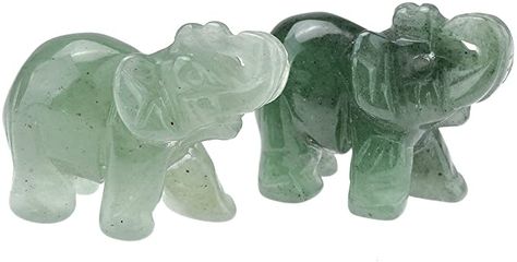 Amazon.com: JOVIVI 2 Pcs Natural Carved Healing Gemstones Crystal Elephant Figurines Statues 1.5'' Hoom Room Decor Desk Decoration Christmas Ornaments in Gift Box - Green Aventurine : Home & Kitchen Room Decor Desk, Green Bathroom Accessories, Medieval Tapestry, Green Aventurine Crystal, Healing Gemstones, Decor Desk, Desk Decoration, Elephant Statue, Elephant Decor