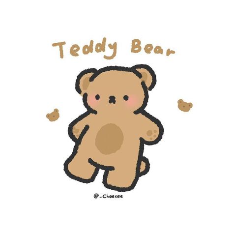 Bear Doodles, Teddy Bear Doodle, Bear Doodle, Teddy Bear Drawing, Cute Bear Drawings, Bear Drawing, Little Doodles, Simple Cartoon, Cute Doodles Drawings