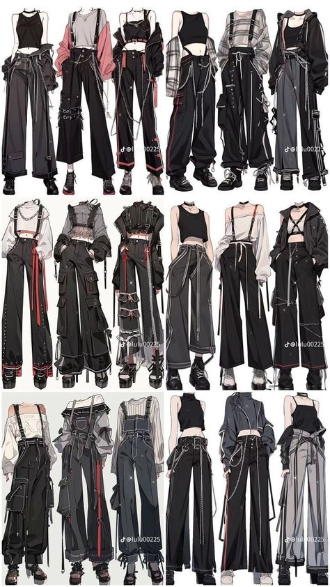 Oc Outfit Ideas Drawing, Types Of Clothes, Bahasa Jepun, Art Outfits, Dress Design Drawing, Clothing Design Sketches, Concept Clothing, Fashion Drawing Dresses, Anime Inspired Outfits