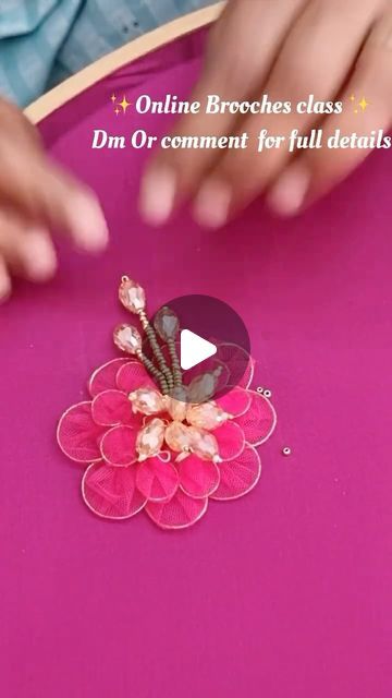 Aari Brooches Design, Brooches Handmade Blouse Design, Brooch Work Design, Brooch Design Ideas, Brooches Work For Blouse, Batches Design Ideas, Batch Work Blouse Designs, Brooches Blouse Design Tutorial, Simple Brooches Blouse Design