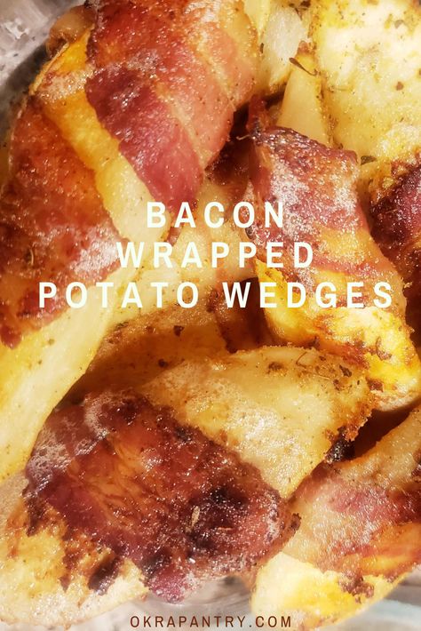 Wrapped Potatoes With Bacon, Potato Wedge Recipes Baked, Wrapped Potato With Bacon, Bacon Wrapped Potato Rolls, Potato Rolls With Bacon, Potato Wrapped In Bacon, Potatoes Wrapped In Bacon, Potato Wedges Baked Easy, Bacon Wrapped Potato Wedges