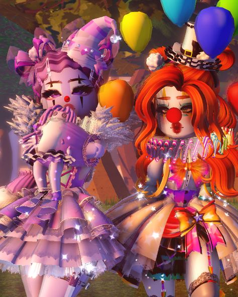 Poppy From Royale High, Royale High Leprechaun, Neon Royale High Outfits, Clowning Around Royale High, Royal High Costumes, Royale High Neon Glow, Clown Outfit Royale High, Autumn Stroll Outfit Royal High, Autumn Stroll Royal High