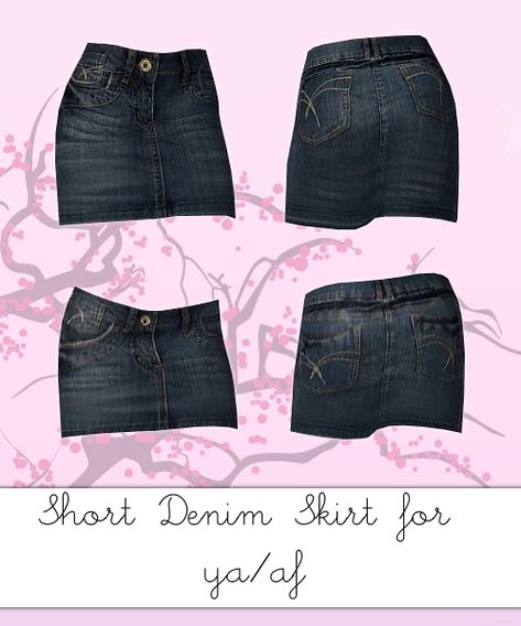 Mini Denim Skirts, Short Denim Skirts, Sims 4 Hair Male, Belted Denim Dress, Metallic Knit Dress, Teen Skirts, Sims 3 Cc Finds, Sims 3 Mods, Sims 4 Tsr