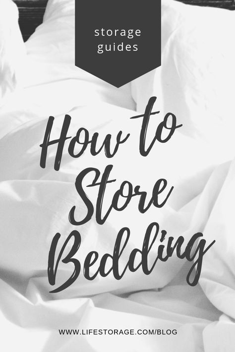 How to Store Comforters, Blankets, and Other Bedding - Life Storage Blog Organizing Blankets In Closet, Store Comforters, Home Decor Closet, Closet Storage Ideas, Store Bedding, Decor Closet, Marie Kondo Organizing, Trendy Closet, Folding Fitted Sheets