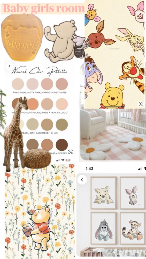 Winnie the Pooh, baby girls room, light, daisys Girly Winnie The Pooh Nursery, Winnie The Pooh Nursery Girl, Classic Pooh Nursery, Old School Disney, Classic Winnie The Pooh Nursery, Baby Girls Room, Pooh Nursery, Winnie The Pooh Nursery, Nursery Girl