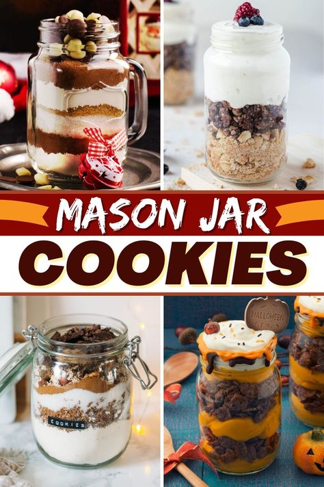 Pint Cookie Jar Recipes, Pint Mason Jar Cookie Mix Recipe, Mason Jar Baking Mixes, Peanut Butter Cookies In A Jar, Cookie Jar Cookies, Cookies In A Jar Recipe Printables, Mason Jar Dry Mix Recipes, Pint Size Mason Jar Cookie Recipes, Cookie Mix In A Jar Recipe Easy Gifts