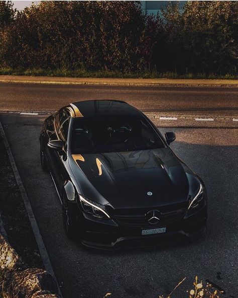 Black Car, The Road, Mercedes Benz, Sports Car, Road, Cars, Sports, White, Black