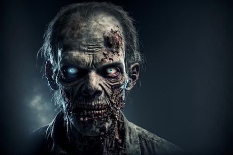 Photo close up portrait of a horror zomb... | Premium Photo #Freepik #photo #scary-monster #evil #demon #zombie Male Zombie, Zombie Portrait, Zombie Tattoo, Horror Zombie, Zombie Tattoos, Zombie Face, Zombie Head, Scary Monster, Plant Cartoon