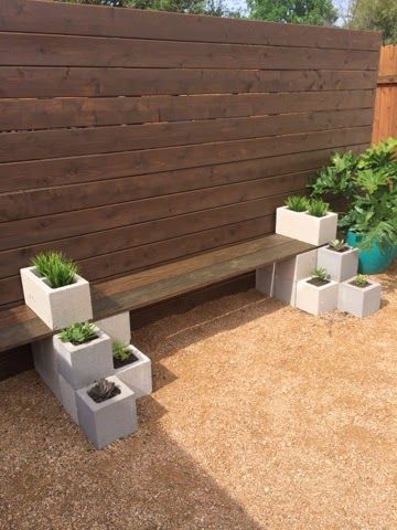 Block Furniture, Succulent Outdoor, Cinder Block Garden, Diy Bench Outdoor, Jardim Diy, Cinder Blocks, Outdoor Benches, Patio Bench, Have Inspiration