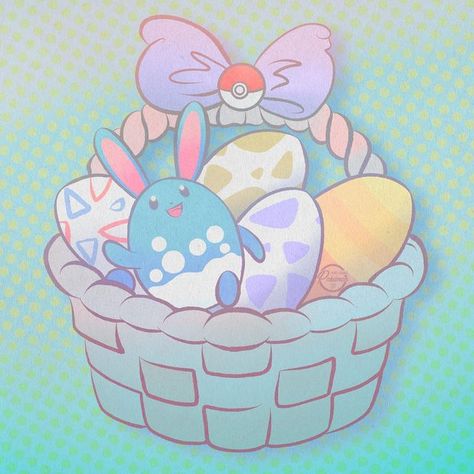 Kawaii Easter, Easter Egg Nest, Pokemon Easter, Daily Drawing, Pokemon Cards, Brilliant Diamond, Pokemon Go, Easter Spring, Psychic