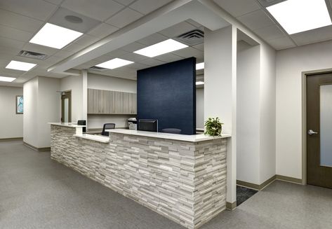 Healthcare Building Design Firm Dental Office Waiting Room Ideas, Medical Waiting Room Ideas, Interior Door Styles Farmhouse, Dental Office Design Receptions, Waiting Room Design Reception Areas, Medical Reception, Dental Reception, Front Desk Design, Ear Nose Throat