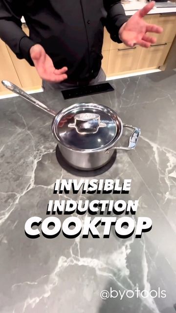 Interior Trend Inc. on Instagram: "Invisible Cooktop! Do You See It? It Mounts under Your Countertop for precision cooking. Heats and cools instantly. Watch This. #cookingram #countertops #gadgets #invisacook #byotools #reels #viral" Countertop Induction Stove, Invisible Induction Cooktop Kitchen, Induction Cooktop Under Counter, Invisible Stove Top, Invisacook Kitchen, Hidden Induction Cooktop, Invisible Induction Cooktop, Invisible Cooktop, Countertop Cooktop