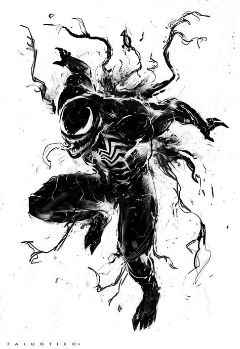 Venom Tattoo Ideas, Venom Pictures, Venom Tattoo, Venom Comics, Venom Art, Symbiotes Marvel, Marvel Venom, Spiderman Artwork, Marvel Artwork