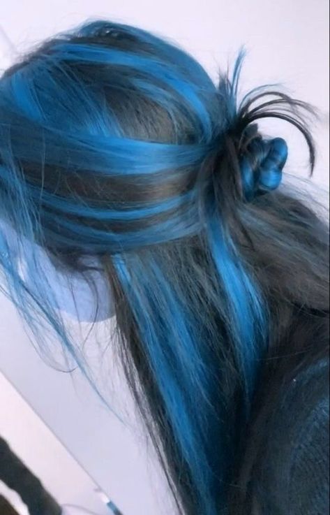 #Hair_Color_Ideas_Dirty_Blonde #Hair_Color_Ideas_Easy_To_Maintain #Hair_Color_Ideas_Extensions #Hair_Color_Ideas_Emo #Hair_Color_Ideas_Ends #Hair_Color_Ideas_Exotic #Hair_Color_Ideas_Blue_Eyes #Hair_Color_Ideas_Green_Eyes #Hair_Color_Ideas_Hazel_Eyes #Hair_Color_Ideas_F Black Blue And Blonde Hair, Ginger Hair With Blue Highlights, Blue Money Piece Hair, Blue And Brown Hair, Blue Hair Styles, Exotic Hair, Highlight Ideas, Strawberry Blonde Hair Color, Dark Blue Hair