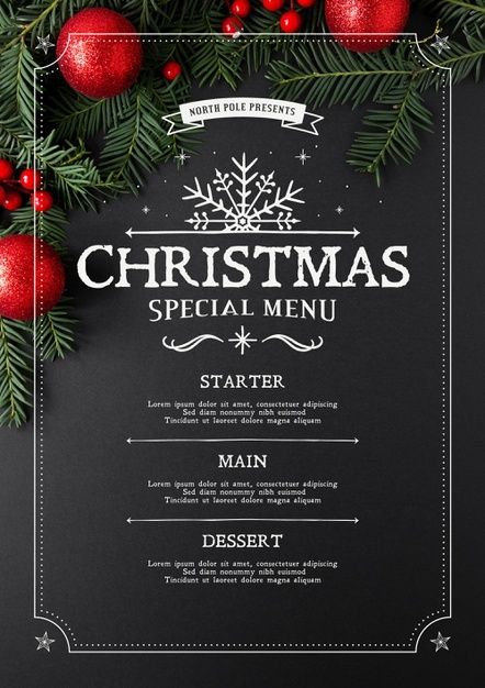 Christmas menu template Free Vector | Free Vector #Freepik #freevector #christmas #menu #winter #template Cake Business Plan, Christmas Menu Design, Christmas Menu Template, Xmas Menu, Menu Design Layout, New Year Menu, Christmas Poster Design, Themed Icons, Gift Voucher Design