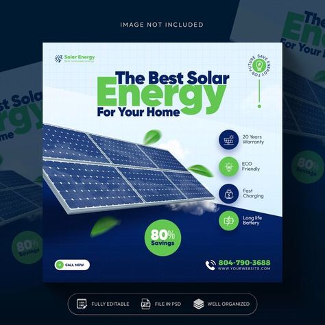 Free PSD | Renewable and clean solar energy social media post template design Post Template Design, Graphic Design Posters Layout, Ig Post Ideas, Social Media Post Template, Technology Icon, Poster Layout, Red Chilli, Card Banner, Design Guide