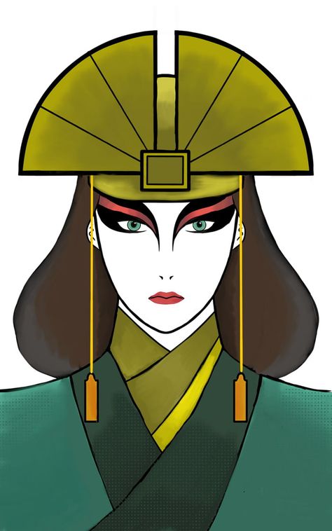 Kyoshi Makeup, Atla Characters, Avatar Makeup, Kyoshi Warrior, Anime Play, Avatar Cosplay, Avatar Kyoshi, Avatar Art, Fabric Drawing