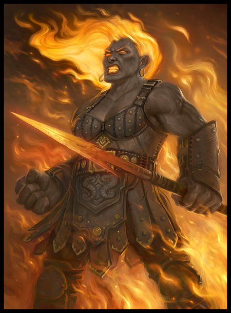 Brimskarda Fire Giant Female, Howard Lyon, Fire Giant, Storm Kings Thunder, Fire Giants, Monster Manual, Female Monster, D D Monsters, Fantasy Role Playing