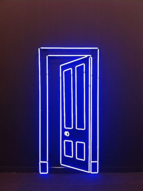 Neon Signs Neon Nights, Neon Wallpaper, Neon Rainbow, Neon Glow, Blue Door, Neon Art, Love Blue, Custom Neon Signs, Blue Aesthetic