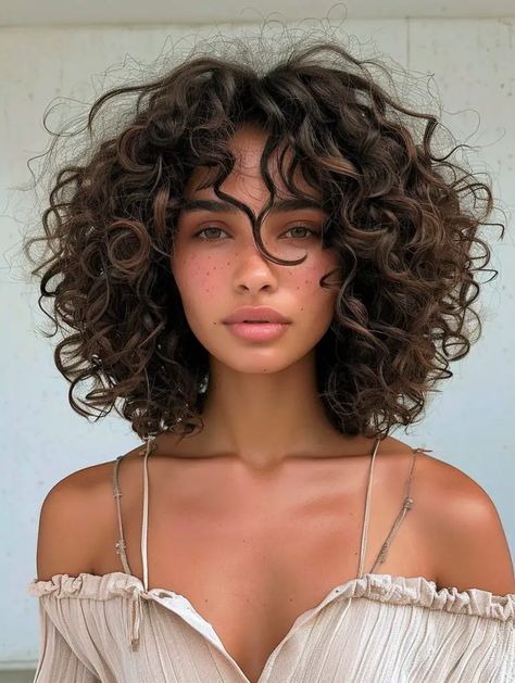 36 Trendy Lob Haircut ideas in 2024 Layered Curly Haircuts Natural Curls With Bangs, 3a Curly Hair Haircuts, 2025 Haircut Trends For Women, Lob Haircut Curly Hair, Braided Hairstyles Blonde Hair, Short 3a Curly Hair, Short Layers Curly, 2024 Curly Hair Trends, Curly Shoulder Length Hair With Layers