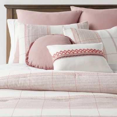 Shop Target for Bedding Sets & Collections you will love at great low prices. Choose from Same Day Delivery, Drive Up or Order Pickup. Free standard shipping with $35 orders. Expect More. Pay Less. Pink Western Bedding, Pink Bed Comforter Sets, Girl Bedding Ideas, Boho Bedrooms, Mauve Comforter, Pink Boho Bedroom, Mauve Bedding, Mauve Bedroom, Round Decorative Pillows